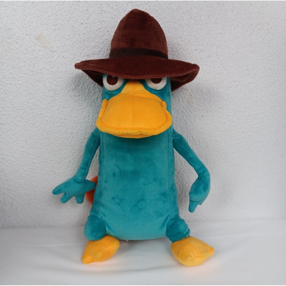 Secret Agent Perry The Platypus Disney Store Phineas & Ferb's Plush 16"